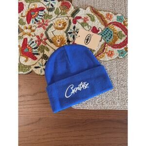 Corteiz Allstarz Folded Beanie Blue White Crtz.xyz CRTZRTW Alcatraz Crochet Knit